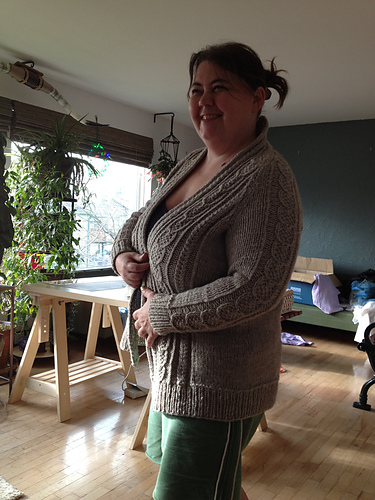 aidez cardigan sweater knitting knit pattern cables
